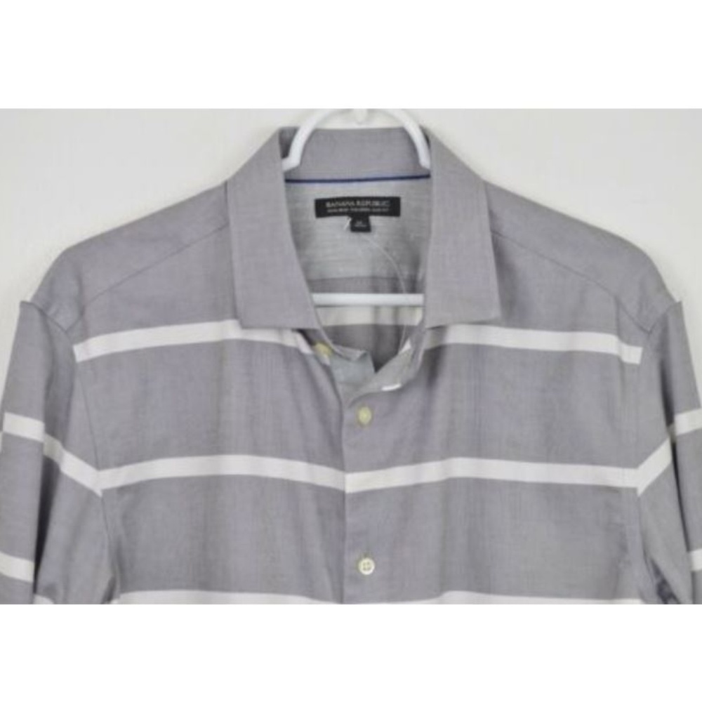 Banana Republic Medium Slim Shirt Deck Striped